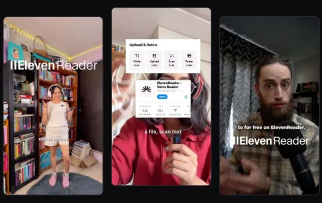 ElevenLabs creator campaign by Dime